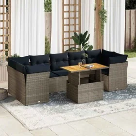 Set de muebles de jardín 6 pzas y cojines ratán sintético gris by , Garden sets - Ref: Foro24-3326903, Price: 629,16 €, Disco...