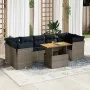 Set de muebles de jardín 6 pzas y cojines ratán sintético gris by , Garden sets - Ref: Foro24-3326903, Price: 629,50 €, Disco...