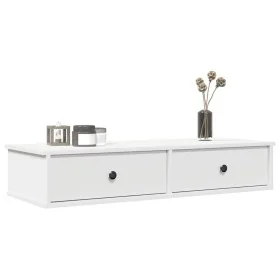 Estante de pared con cajones de madera contrachapada blanco by , Shelves and shelves - Ref: Foro24-859959, Price: 75,52 €, Di...