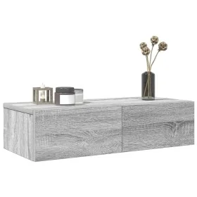 Estante de pared con cajones madera contrachapada roble ahumado von , Regale und Regale - Ref: Foro24-859973, Preis: 41,79 €,...