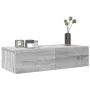 Estante de pared con cajones madera contrachapada roble ahumado by , Shelves and shelves - Ref: Foro24-859973, Price: 41,79 €...