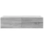 Estante de pared con cajones madera contrachapada roble ahumado by , Shelves and shelves - Ref: Foro24-859973, Price: 41,79 €...