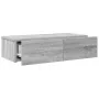 Estante de pared con cajones madera contrachapada roble ahumado by , Shelves and shelves - Ref: Foro24-859973, Price: 41,79 €...