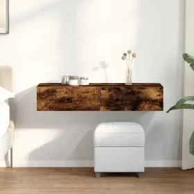 Estantería de pared cajones madera contrachapada roble ahumado von , Regale und Regale - Ref: Foro24-859990, Preis: 72,76 €, ...