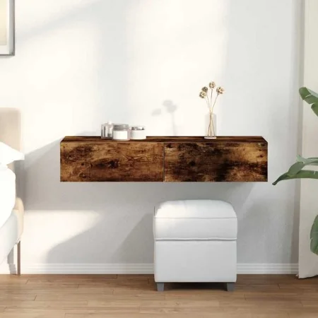 Estantería de pared cajones madera contrachapada roble ahumado de , Estantes y estanterías - Ref: Foro24-859990, Precio: 72,7...