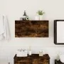 Mueble de pared baño madera ingeniería roble ahumado 80x25x40cm de , Tocadores de baño - Ref: Foro24-860089, Precio: 61,11 €,...