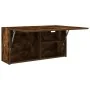 Mueble de pared baño madera ingeniería roble ahumado 80x25x40cm de , Tocadores de baño - Ref: Foro24-860089, Precio: 61,11 €,...