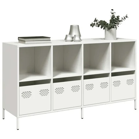 Aparador de acero laminado en frío blanco 135x39x73,5 cm de , Aparadores - Ref: Foro24-3307166, Precio: 190,39 €, Descuento: %