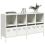 Aparador de acero laminado en frío blanco 135x39x73,5 cm de , Aparadores - Ref: Foro24-3307166, Precio: 190,39 €, Descuento: %