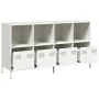 Aparador de acero laminado en frío blanco 135x39x73,5 cm de , Aparadores - Ref: Foro24-3307166, Precio: 190,39 €, Descuento: %