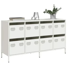Aparador de acero laminado en frío blanco 135x39x73,5 cm by , Sideboards - Ref: Foro24-3307172, Price: 220,69 €, Discount: %