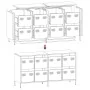 Aparador de acero laminado en frío blanco 135x39x73,5 cm by , Sideboards - Ref: Foro24-3307172, Price: 220,68 €, Discount: %