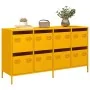 Aparador acero laminado en frío amarillo mostaza 135x39x73,5 cm de , Aparadores - Ref: Foro24-3307170, Precio: 221,56 €, Desc...