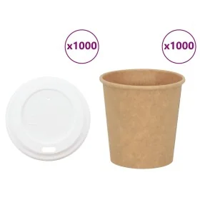 Vasos de café de papel con tapa 1000 uds 4oz 100ml de , Vasos desechables - Ref: Foro24-3325219, Precio: 67,46 €, Descuento: %