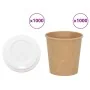 Vasos de café de papel con tapa 1000 uds 4oz 100ml de , Vasos desechables - Ref: Foro24-3325219, Precio: 67,46 €, Descuento: %