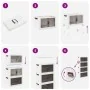 Caja de almacenaje apilable con ruedas 4niveles 75L by , Cargo forklifts - Ref: Foro24-4012372, Price: 114,68 €, Discount: %