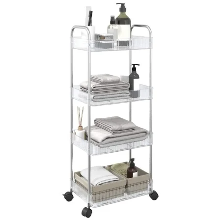 Carro de almacenamiento 4 niveles transparente 37x28x95 cm von , Lastenstapler - Ref: Foro24-4012379, Preis: 35,34 €, Rabatt: %
