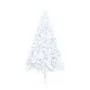 Medio árbol de Navidad con luces y bolas blanco 150 cm by , Christmas trees - Ref: Foro24-3077483, Price: 57,73 €, Discount: %