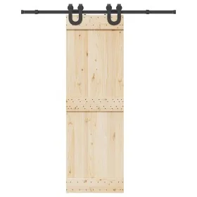 Kit de herrajes para puertas correderas acero negro 183 cm by , Door items - Ref: Foro24-4009720, Price: 40,27 €, Discount: %