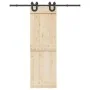 Kit de herrajes para puertas correderas acero negro 183 cm by , Door items - Ref: Foro24-4009720, Price: 40,27 €, Discount: %
