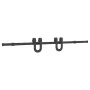 Kit de herrajes para puertas correderas acero negro 183 cm by , Door items - Ref: Foro24-4009720, Price: 40,27 €, Discount: %