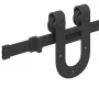 Kit de herrajes para puertas correderas acero negro 183 cm by , Door items - Ref: Foro24-4009720, Price: 40,27 €, Discount: %
