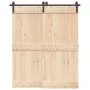 Kit de herrajes para puertas correderas acero negro 183 cm de , Artículos para puertas - Ref: Foro24-4009736, Precio: 81,32 €...