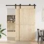 Kit de herrajes para puertas correderas acero negro 183 cm de , Artículos para puertas - Ref: Foro24-4009736, Precio: 81,32 €...