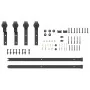 Kit de herrajes para puertas correderas acero negro 183 cm de , Artículos para puertas - Ref: Foro24-4009736, Precio: 81,32 €...