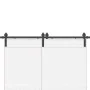 Kit de herrajes para puertas correderas acero negro 183 cm de , Artículos para puertas - Ref: Foro24-4009736, Precio: 81,32 €...