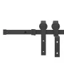 Kit de herrajes para puertas correderas acero negro 183 cm de , Artículos para puertas - Ref: Foro24-4009736, Precio: 81,32 €...