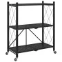 Estantería de almacenaje con ruedas de acero negro 71x34x88 cm de , Carretillas de carga - Ref: Foro24-4012385, Precio: 56,08...