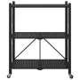 Estantería de almacenaje con ruedas de acero negro 71x34x88 cm de , Carretillas de carga - Ref: Foro24-4012385, Precio: 56,08...