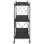 Estantería de almacenaje con ruedas de acero negro 71x34x88 cm de , Carretillas de carga - Ref: Foro24-4012385, Precio: 56,08...