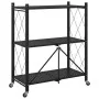 Estantería de almacenaje con ruedas de acero negro 71x34x88 cm de , Carretillas de carga - Ref: Foro24-4012385, Precio: 56,08...