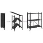 Estantería de almacenaje con ruedas de acero negro 71x34x88 cm de , Carretillas de carga - Ref: Foro24-4012385, Precio: 56,08...