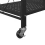 Estantería de almacenaje con ruedas de acero negro 71x34x88 cm de , Carretillas de carga - Ref: Foro24-4012385, Precio: 56,08...