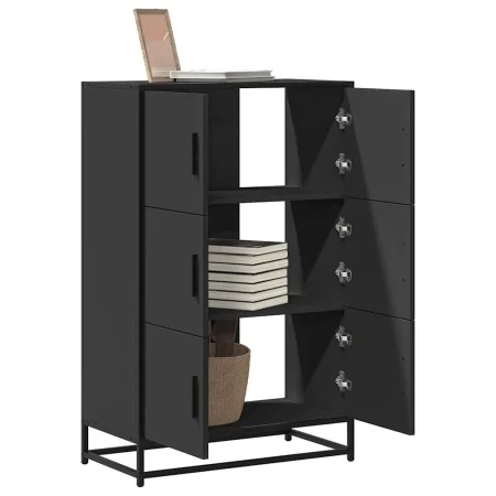 Aparador alto madera de ingeniería y metal 68x35x106,5 cm von , Sideboards - Ref: Foro24-849069, Preis: 104,67 €, Rabatt: %