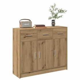 Aparador de madera de ingeniería roble artisan 91x28x75 cm von , Sideboards - Ref: Foro24-855895, Preis: 109,57 €, Rabatt: %