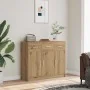 Aparador de madera de ingeniería roble artisan 91x28x75 cm by , Sideboards - Ref: Foro24-855895, Price: 109,53 €, Discount: %