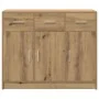 Aparador de madera de ingeniería roble artisan 91x28x75 cm by , Sideboards - Ref: Foro24-855895, Price: 109,53 €, Discount: %