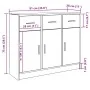 Aparador de madera de ingeniería roble artisan 91x28x75 cm by , Sideboards - Ref: Foro24-855895, Price: 109,53 €, Discount: %
