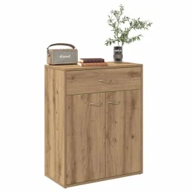 Aparador de madera de ingeniería roble artisan 60x30x75 cm by , Sideboards - Ref: Foro24-855897, Price: 78,29 €, Discount: %