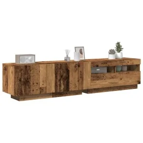Mueble TV luces LED madera ingeniería envejecida 180x35x40 cm de , Muebles TV - Ref: Foro24-3329163, Precio: 142,97 €, Descue...