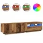 Mueble TV luces LED madera ingeniería envejecida 180x35x40 cm de , Muebles TV - Ref: Foro24-3329163, Precio: 142,97 €, Descue...
