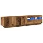 Mueble TV luces LED madera ingeniería envejecida 180x35x40 cm de , Muebles TV - Ref: Foro24-3329163, Precio: 142,97 €, Descue...