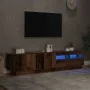 Mueble TV luces LED madera ingeniería envejecida 180x35x40 cm de , Muebles TV - Ref: Foro24-3329163, Precio: 142,97 €, Descue...