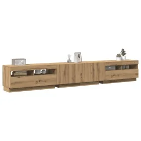 Mueble de TV luces LED madera roble artisan 260x35x40 cm von , TV-Möbel - Ref: Foro24-3329168, Preis: 221,37 €, Rabatt: %