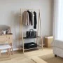 Perchero con estantes bambú 96x45,5x150,5 cm by , Dresser Organizers and Bar Hangers - Ref: Foro24-4008910, Price: 45,52 €, D...