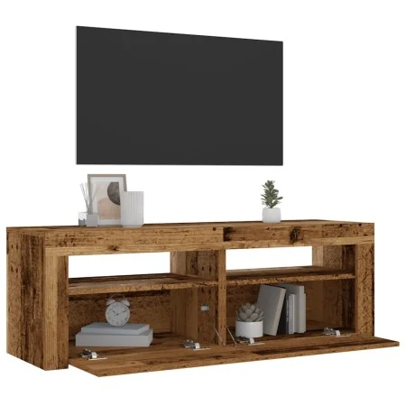 Mesitas de noche con luces LED 2 uds madera vieja 60x35x40 cm by , Nightstands - Ref: Foro24-3329161, Price: 81,82 €, Discoun...